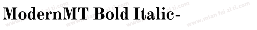 ModernMT Bold Italic字体转换